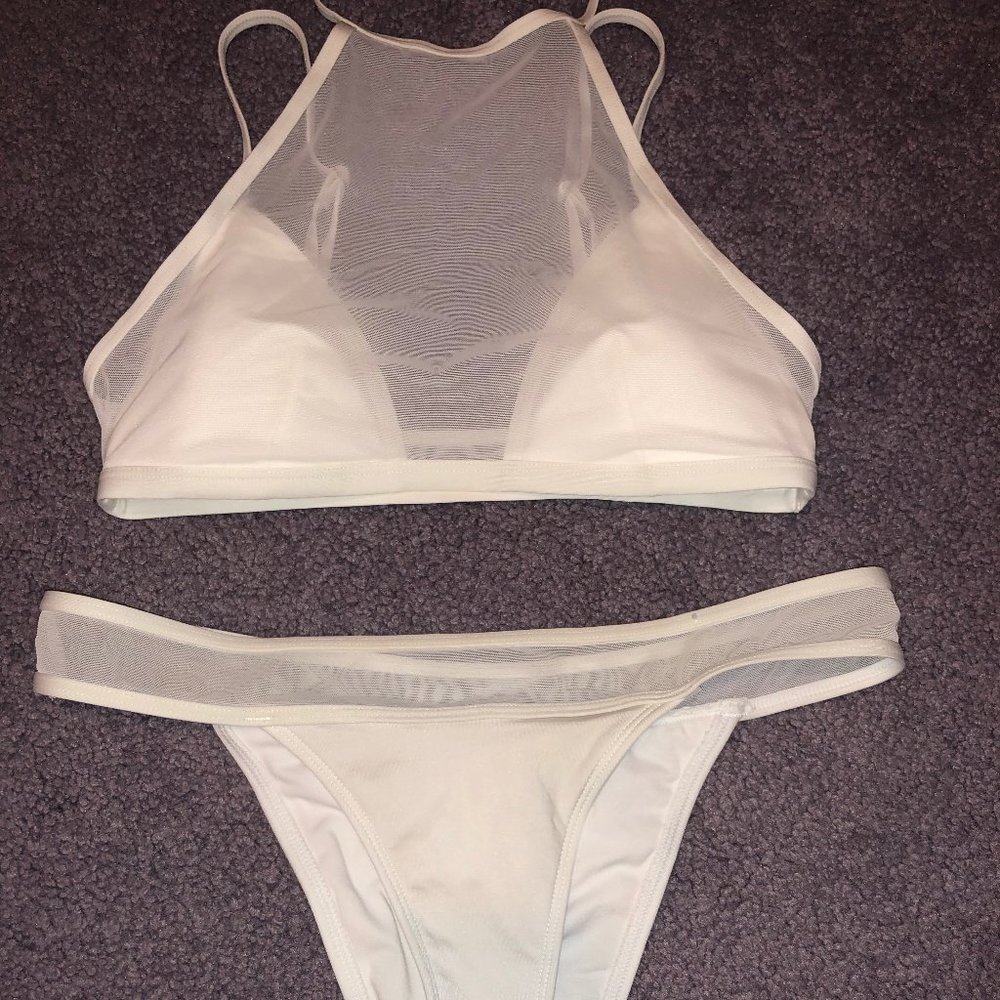 White Mesh Bikini